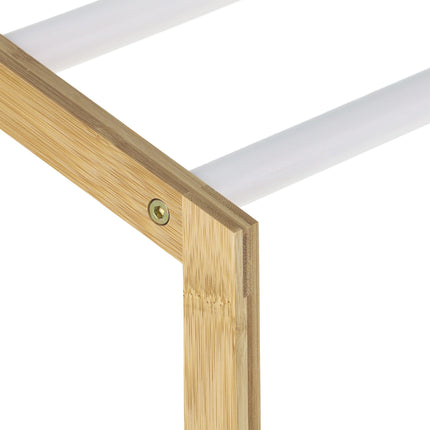 Bamboo standing towel rail