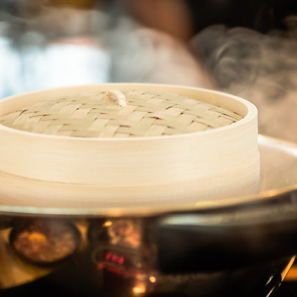 Bamboo steamer with 24 cm diameter