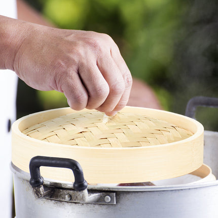 Bamboo steamer with 24 cm diameter