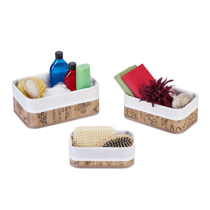 Bamboo storage basket - set of 3