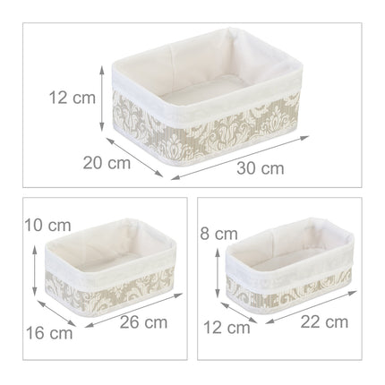 Bamboo storage basket - set of 3