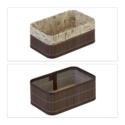 Bamboo storage basket - set of 3
