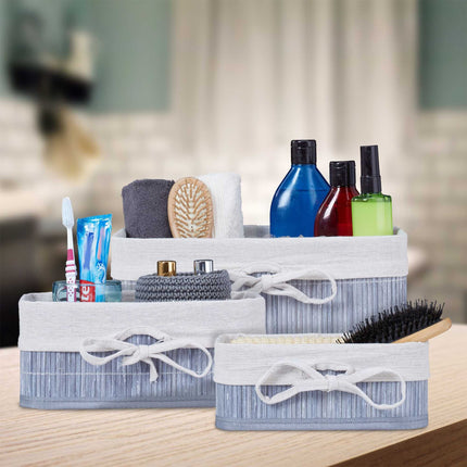Bamboo storage baskets set of 3