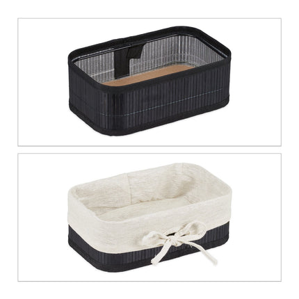 Bamboo storage baskets set of 3