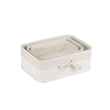 Bamboo storage baskets set of 3