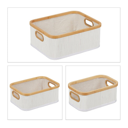 Bamboo storage baskets set of 3