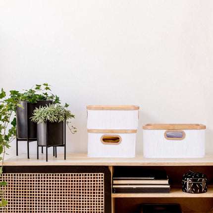 Bamboo storage baskets set of 3