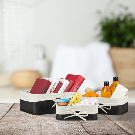 Bamboo storage baskets set of 3