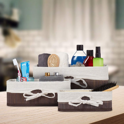 Bamboo storage baskets set of 3
