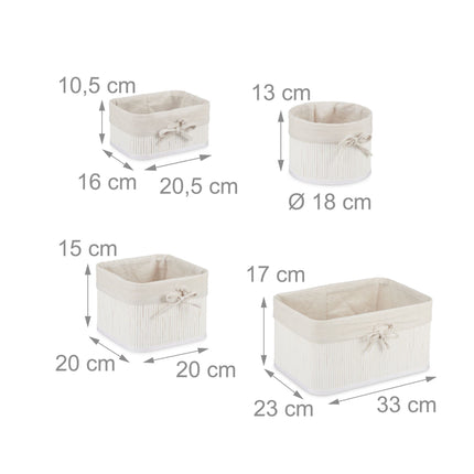 Bamboo storage baskets set of 4
