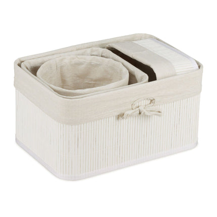 Bamboo storage baskets set of 4