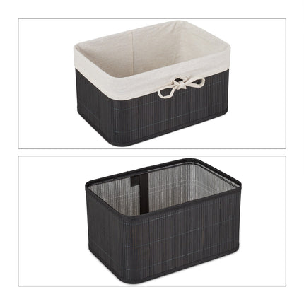 Bamboo storage baskets set of 4