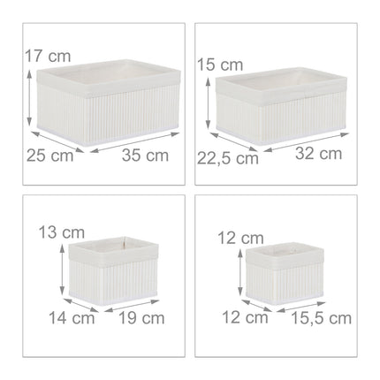 Bamboo storage baskets - set of 6