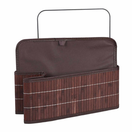 Bamboo storage basket with print
