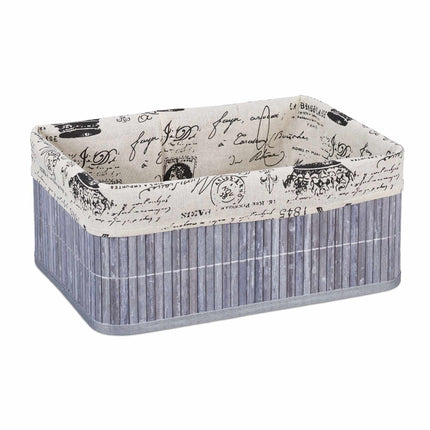 Bamboo storage basket with print
