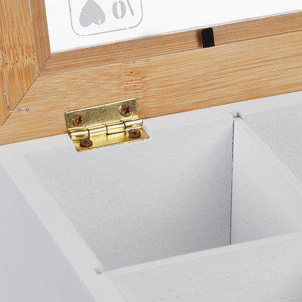 Bamboo tea box with 6 compartments