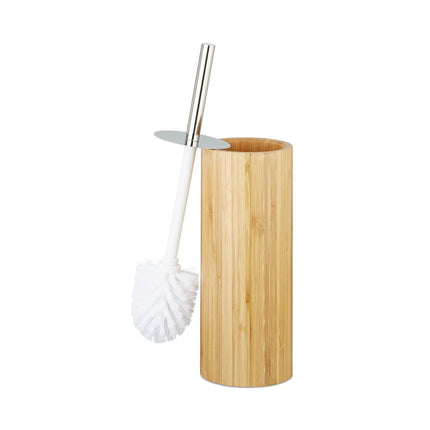 Bamboo toilet brush holder