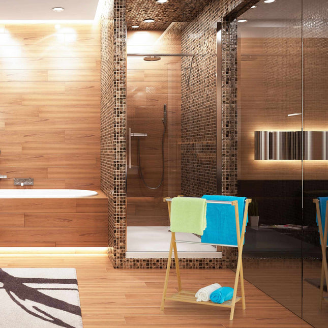 Bamboo towel rack