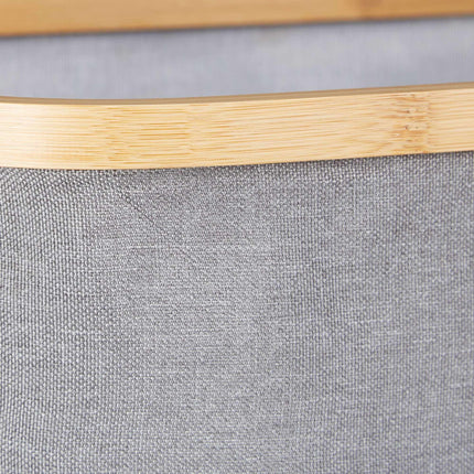 Bamboo towel rack with laundry basket