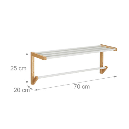 Bamboo towel rail for the wall