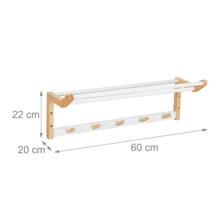 Bamboo towel rail for the wall