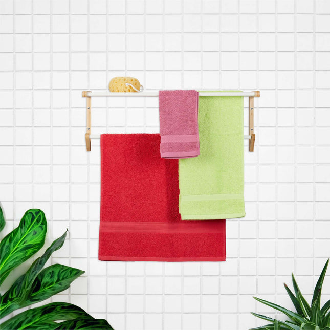 Bamboo towel rail for the wall