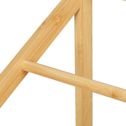 Bamboo towel rail with shelf