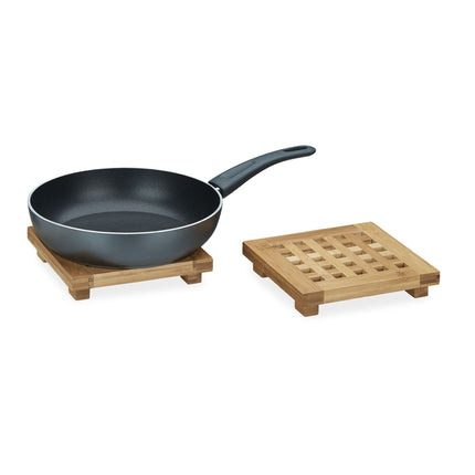 Bamboo trivets set of 2
