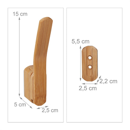 Bamboo wall hooks