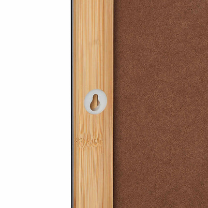 Bamboo wall mirror with shelf