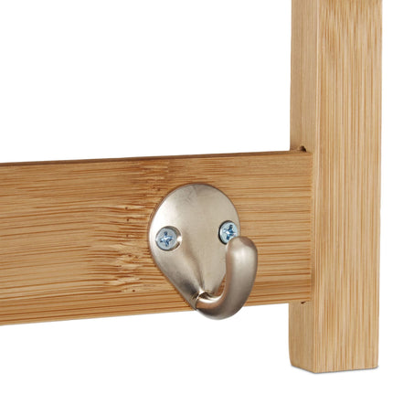 Bamboo wall-mounted towel rail