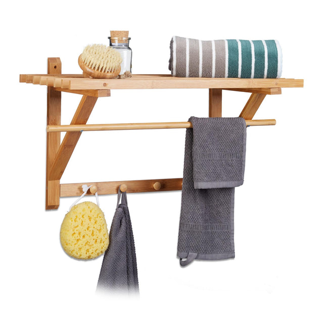 Bamboo wall shelf