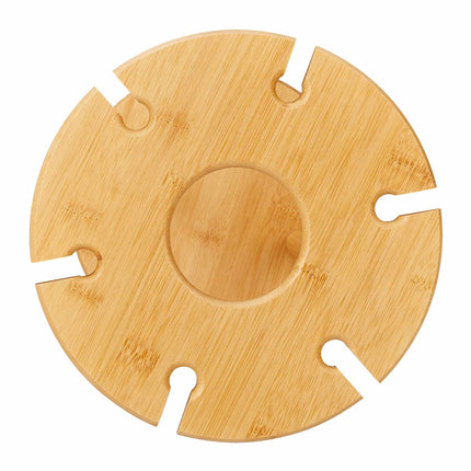Bamboo wine glass holder for 6 glasses