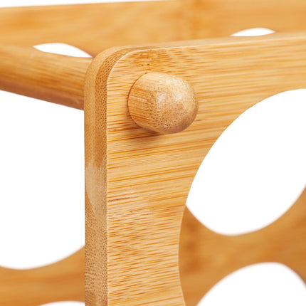 Bamboo wine rack for 6 bottles