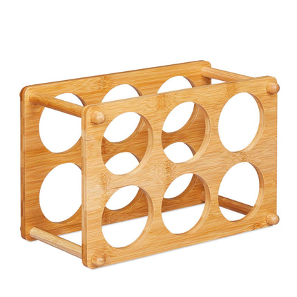Bamboo wine rack for 6 bottles