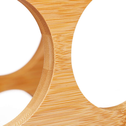 Bamboo wine rack for 6 bottles