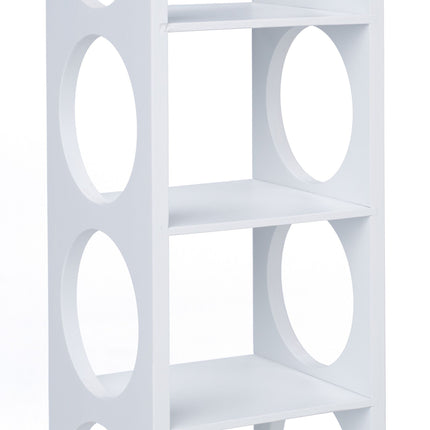 Bamboo wine rack in white