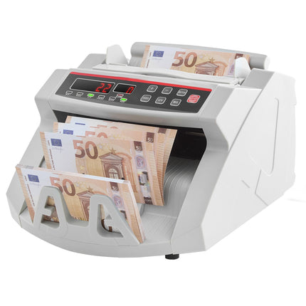 Bankbiljettenteller met UV-MG-detector, LED, 1000 biljetten per minuut
