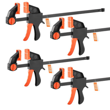 Bar Clamps Set, 2x12in and 2x6in, 70kg Quick-Grip