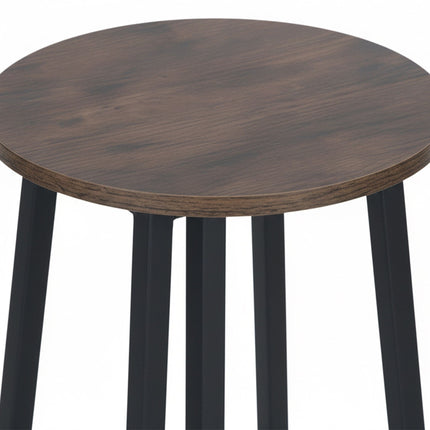 Bar Stools Set of 2, MDF Seat, Metal Frame