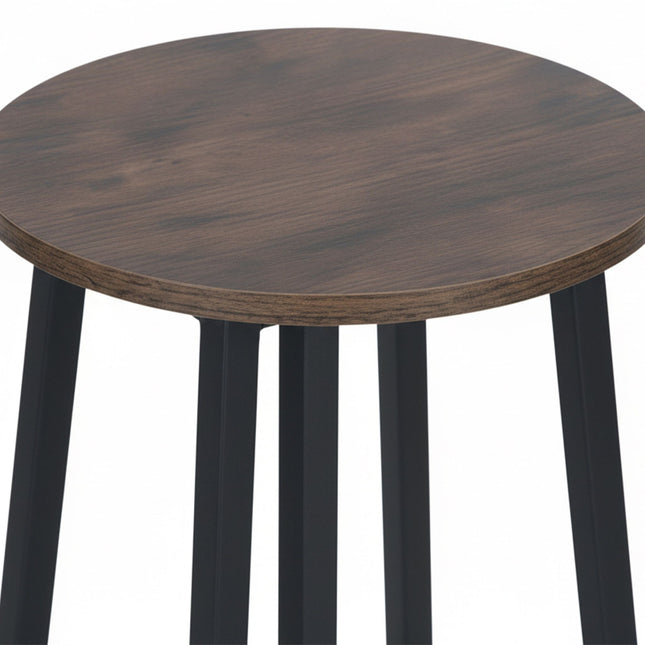Bar Stools Set of 2, MDF Seat, Metal Frame