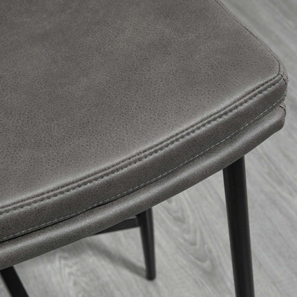 Bar Stools Set of 2, Padded Seats, Steel Frame