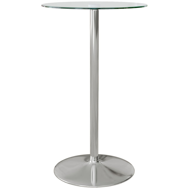 Bistro Bar table for 2 - Tempered glass, Ø60x102cm