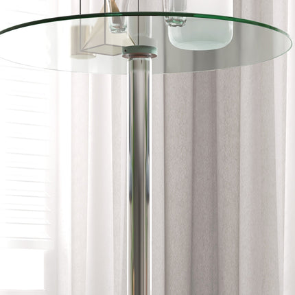 Bistro Bar table for 2 - Tempered glass, Ø60x102cm