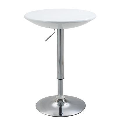 Bar table, Adjustable Height, White metal, Ø61 X 76-97 Cm