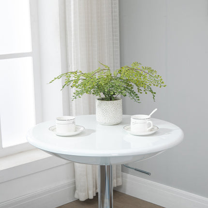 Bar table, Adjustable Height, White metal, Ø61 X 76-97 Cm