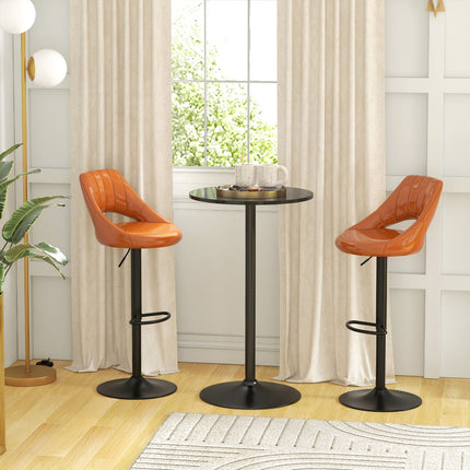 Bar Table for 2, Round, 60x60x102 cm, Black