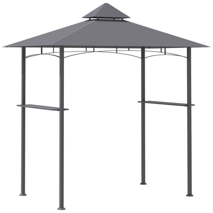 Grill Gazebo, Flame protection, Grey, 245x148x252 cm