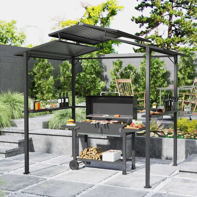 Waterproof barbecue pavilion with UV protection - 250x160x250cm