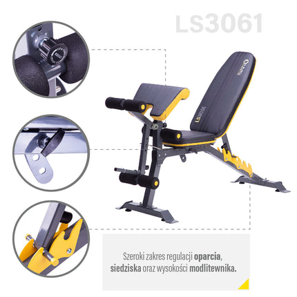 Barbell Bench, Adjustable, Heavy-Duty Steel